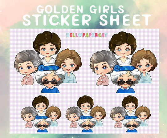 Golden Girls sticker sheet