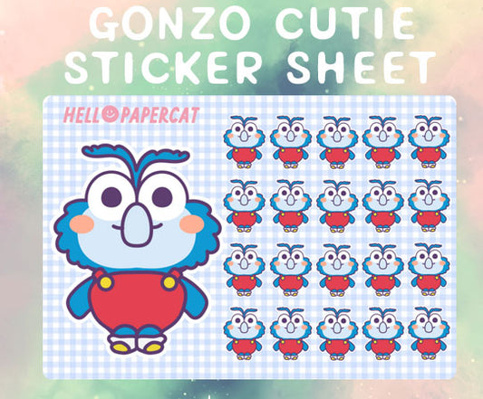 Gonzo Cutie sticker sheet