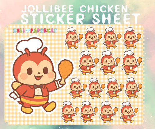 Jollibee chicken sticker sheet
