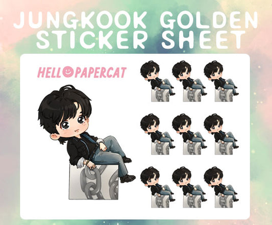 Jungkook GOLDEN sticker sheet