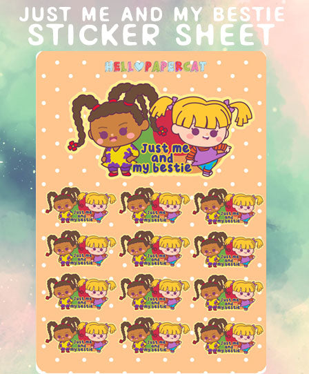 Just me and my bestie sticker sheet