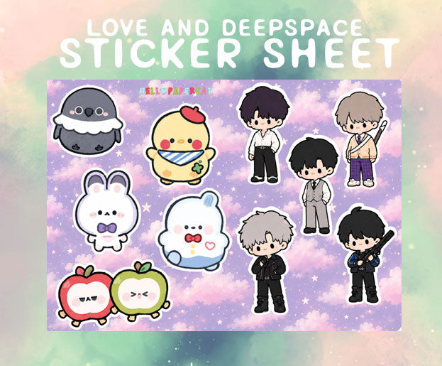 Love and Deepspace sticker sheet