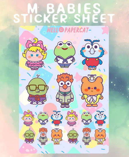 M Babies sticker sheet