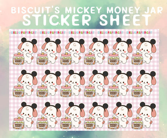 Biscuit's Mouse Money jar sticker sheet