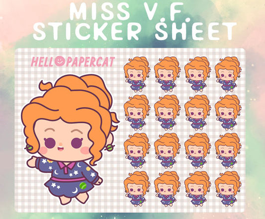 Miss V.F. sticker sheet