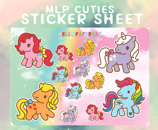 MLP cuties sticker sheet