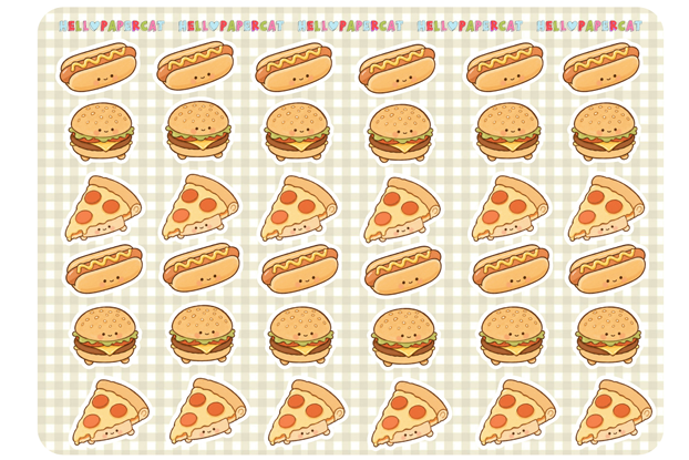 American Cuisine sticker sheet
