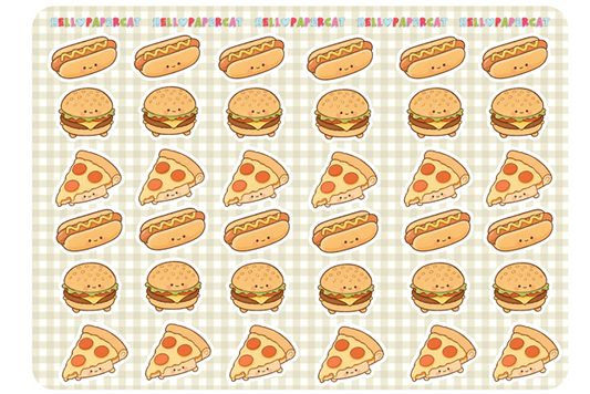 American Cuisine sticker sheet