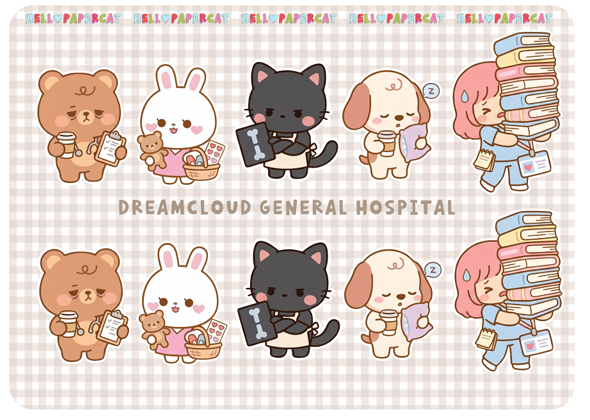Dreamcloud General Hospital sticker sheet