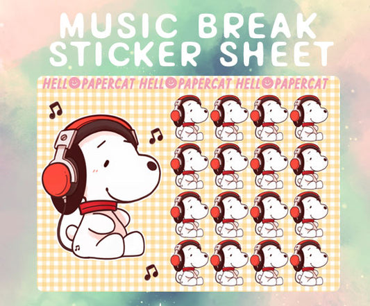 Music Break sticker sheet