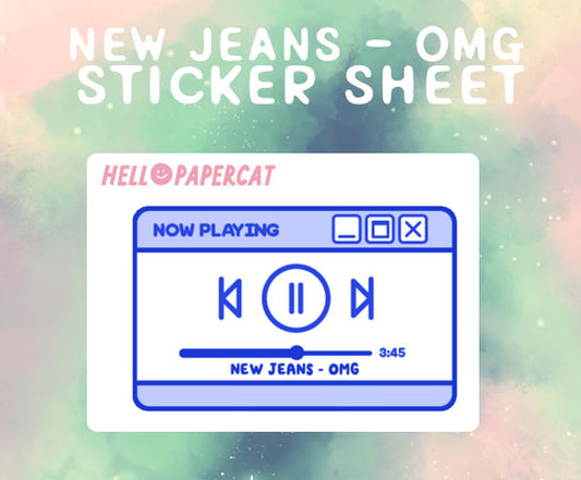 NewJeans - OMG song sticker sheet
