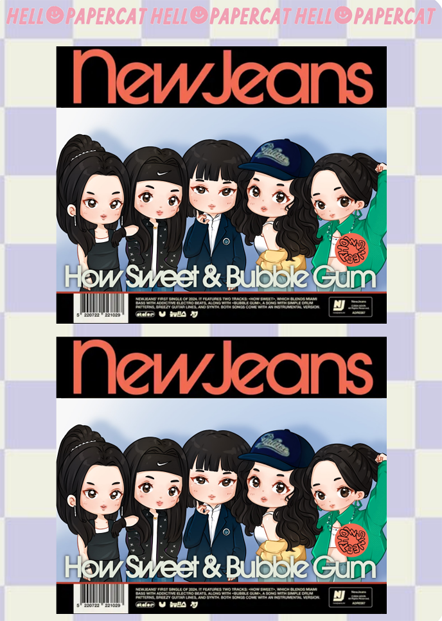 Newjeans How Sweet sticker sheet