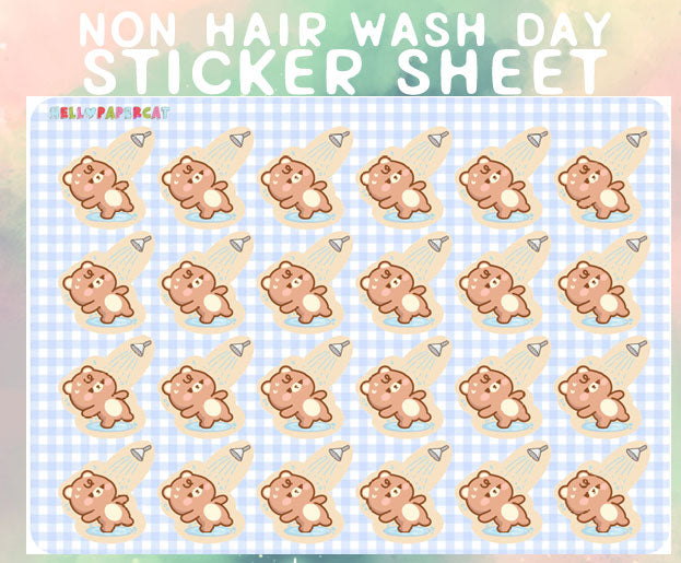 it's a non hair wash day for Toffee sticker sheet