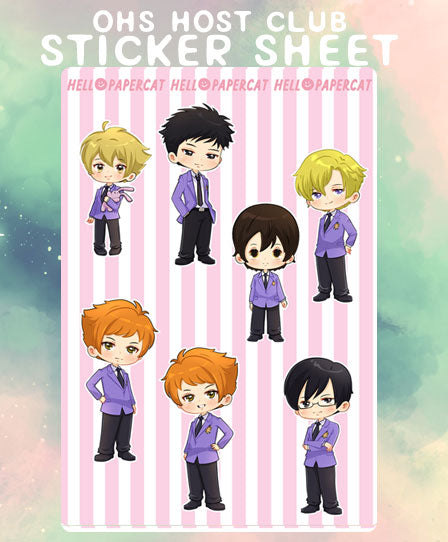 Sticker Ohs OHS host club sticker sheet – HelloPapercat