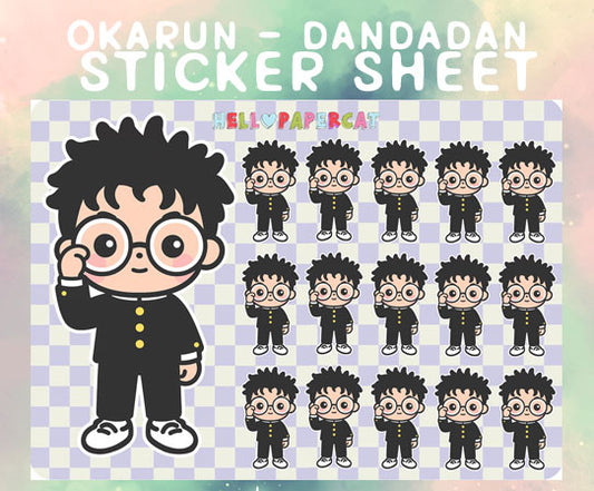 Okarun - dandadan sticker sheet