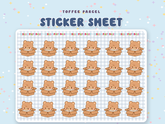 Toffee Parcel sticker sheet