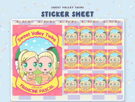 Sweet Valley book sticker sheet