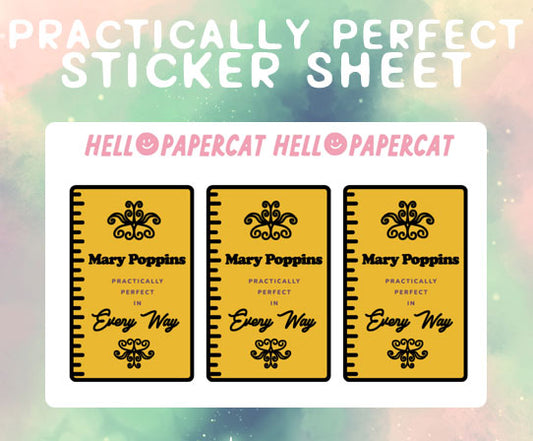 Practically Perfect sticker sheet