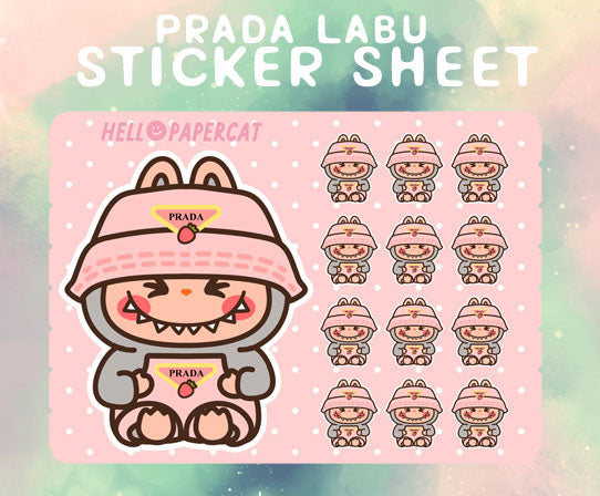 Prada Monster sticker sheet