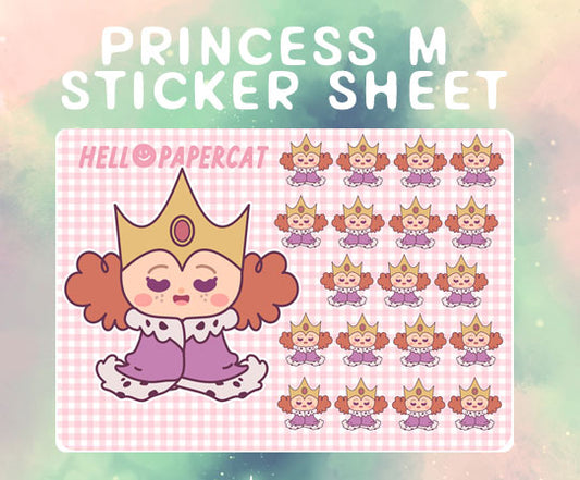 princess m cutie sticker sheet