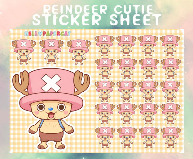 Reindeer cutie sticker sheet