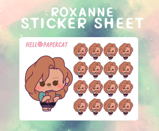 Roxanne sticker sheet