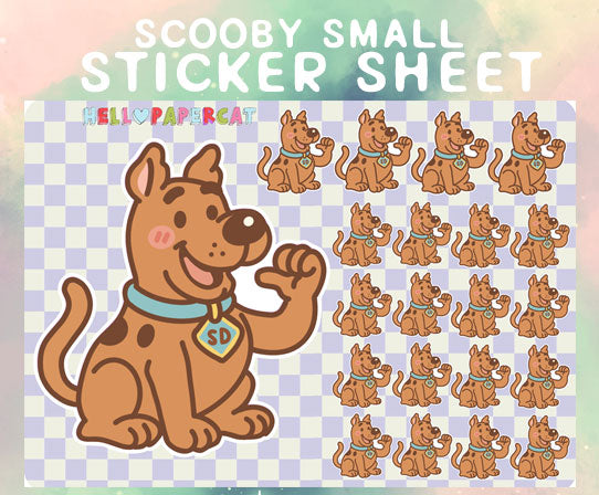 Scoobs small sticker sheet