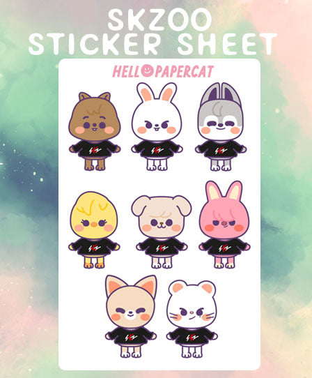 skzoo sticker sheet
