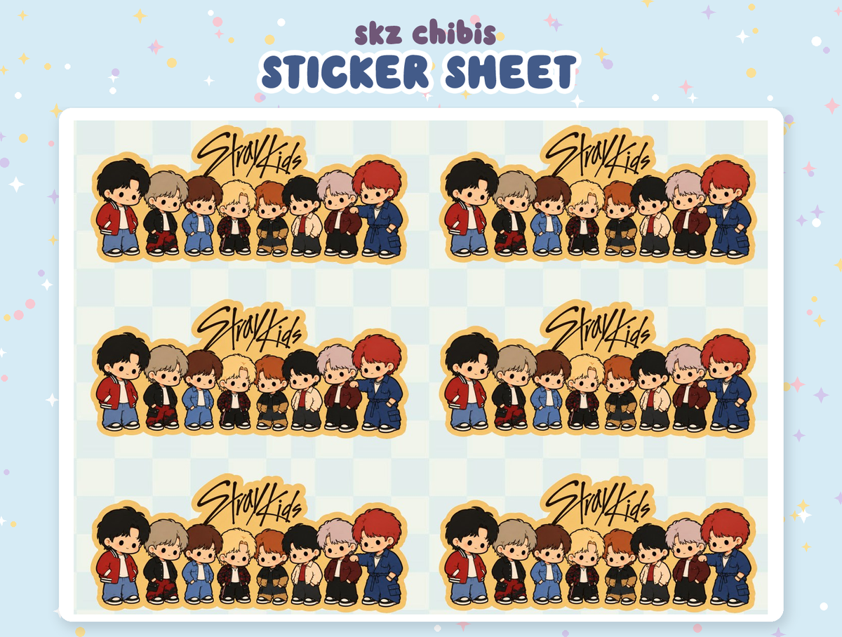 stray kids chibi cuties sticker sheet