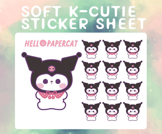 Soft K-Cutie sticker sheet