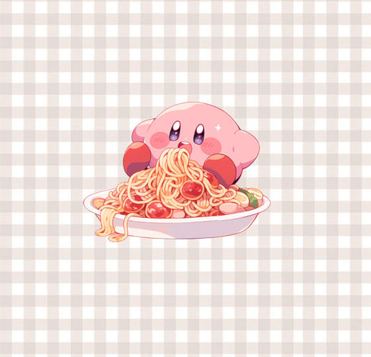 Pink Cutie spaghetti Vinyl Sticker
