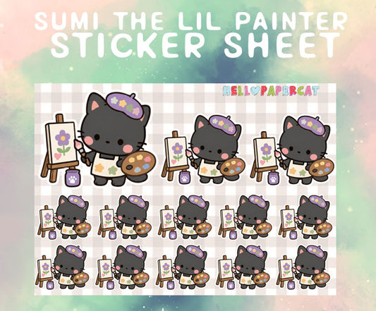 Sumi the little painter sticker sheet