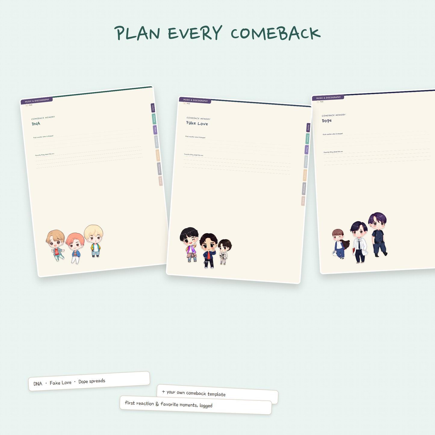 Bangtan Diary – 83-Page Digital & Printable K-Pop Fan Planner