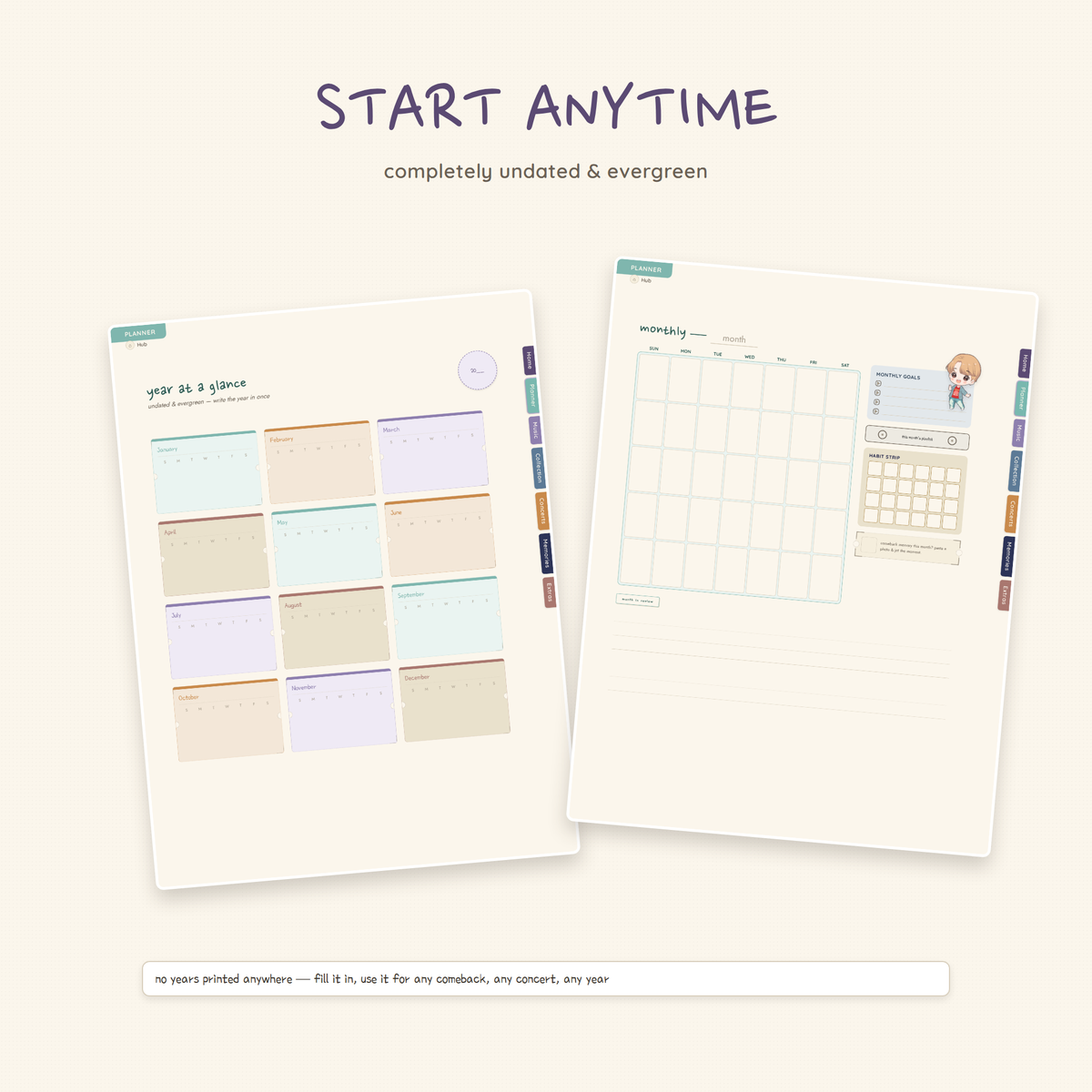 Bangtan Diary – 83-Page Digital & Printable K-Pop Fan Planner