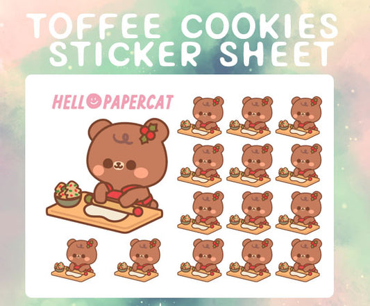 Toffee Christmas Cookies sticker sheet