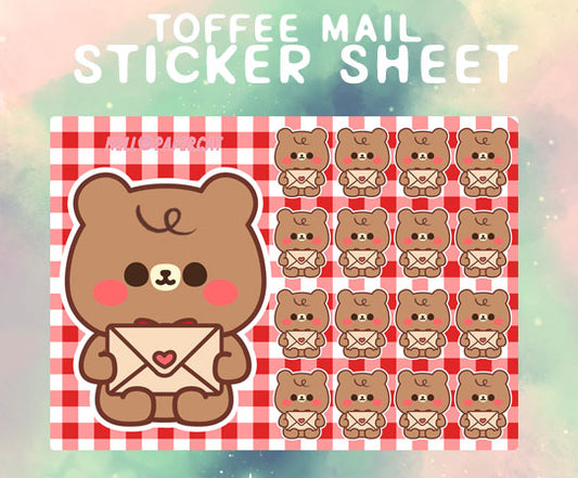 Toffee Mail sticker sheet