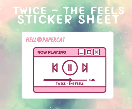 Twice - The Feels song sticker sheet