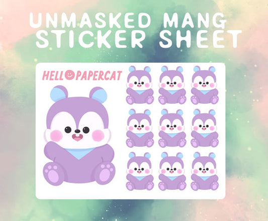 Unmasked Mang sticker sheet
