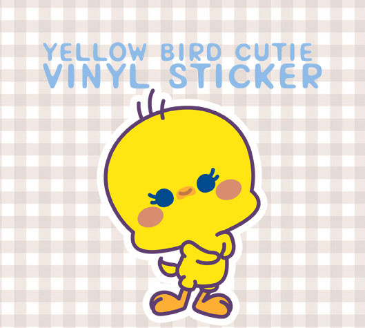 Yellow bird cutie Vinyl Sticker