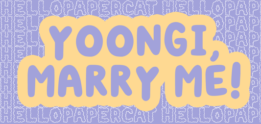 Yoongi, Marry Me! Vinyl Sticker