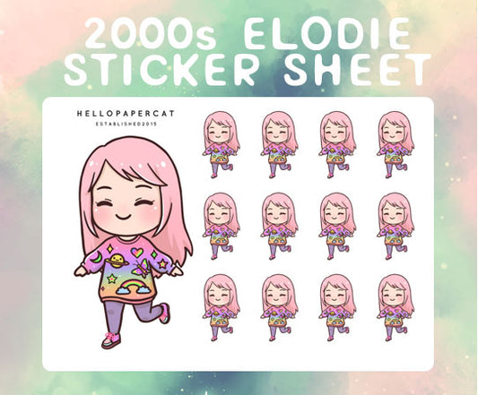 2000s Elodie sticker sheet