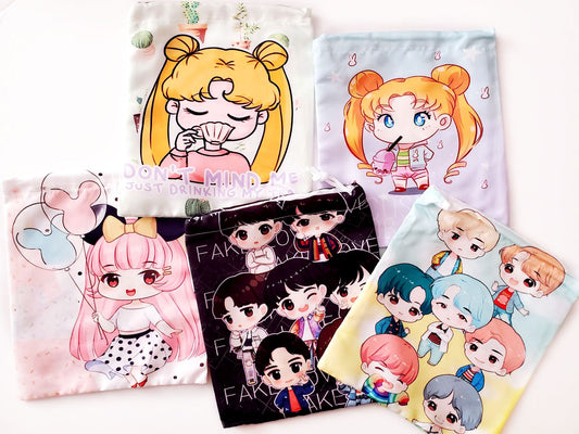 Kawaii Drawstring bags!