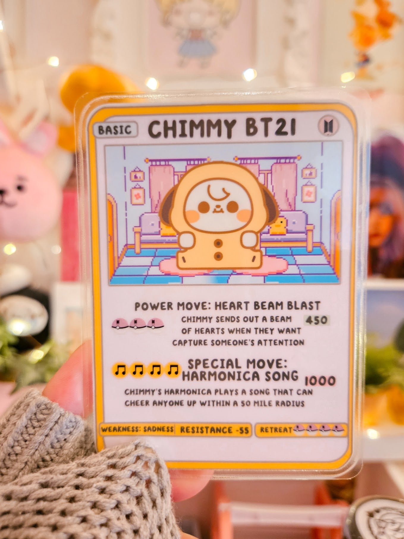 Chimmy inspired trading game card
