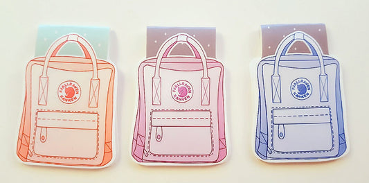 Backpack magnetic bookmark