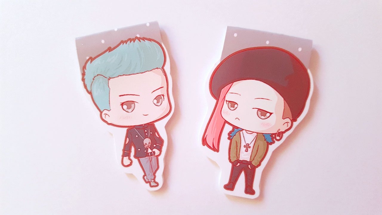 Top and Gdragon magnetic bookmark set