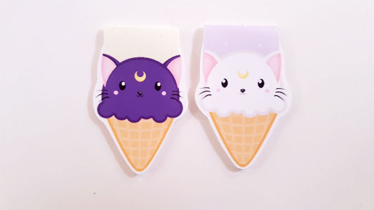 kitty ice cream magnetic bookmark set