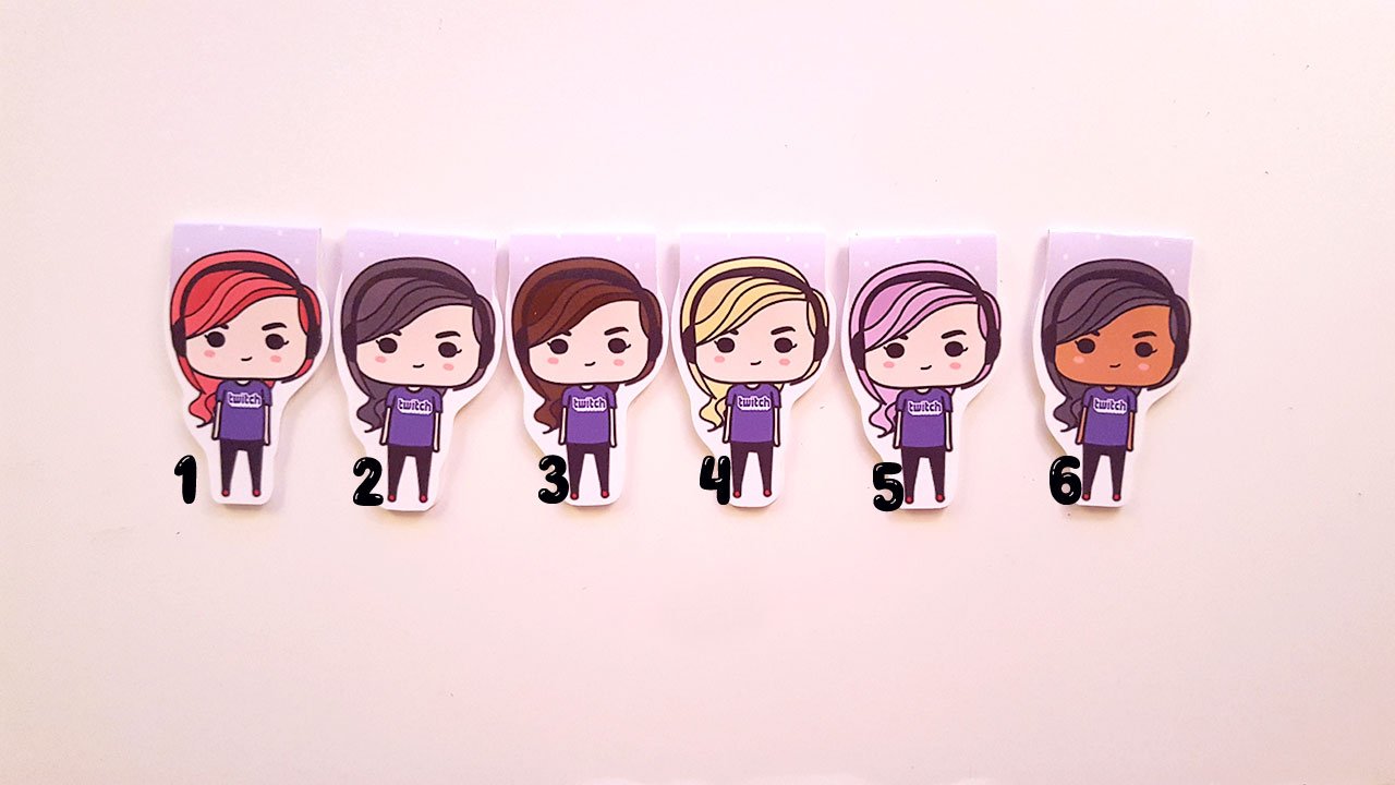 Twitch Fan girls magnetic bookmarks