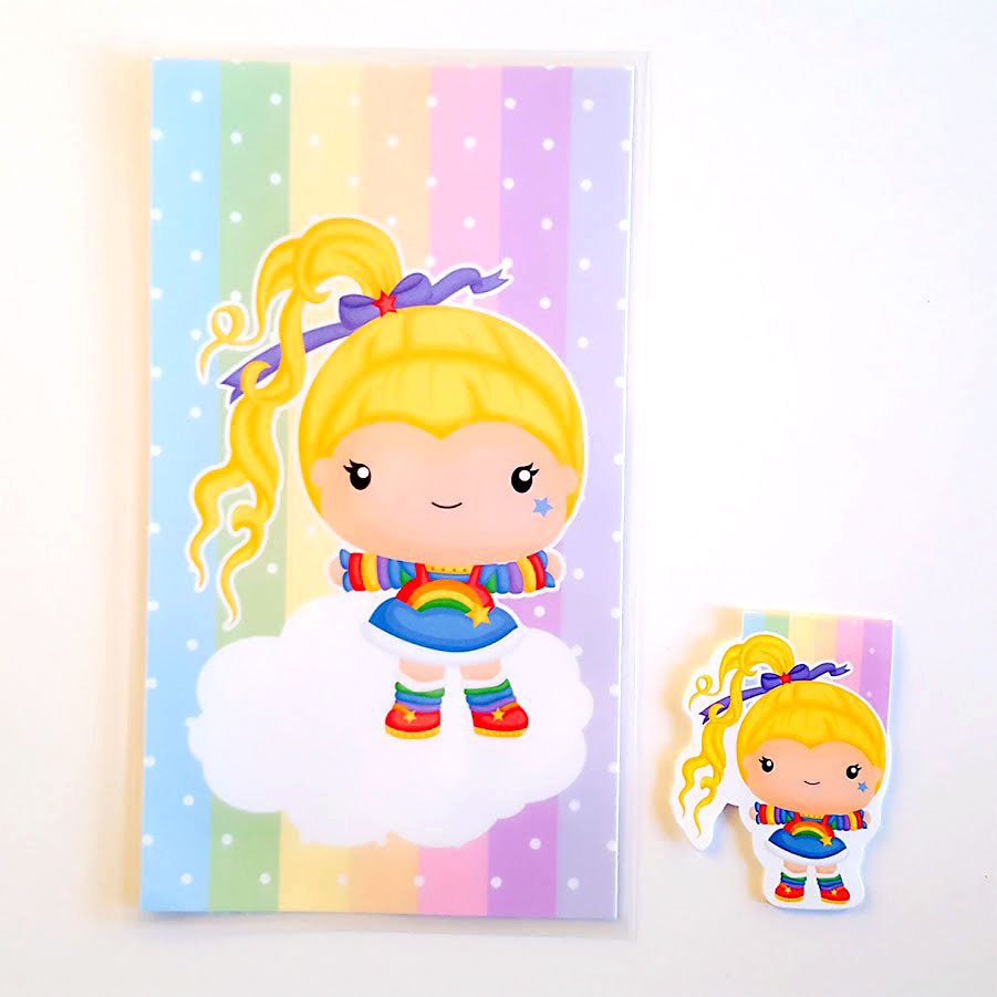 Rainbow girl planner dashboard or magnetic bookmark