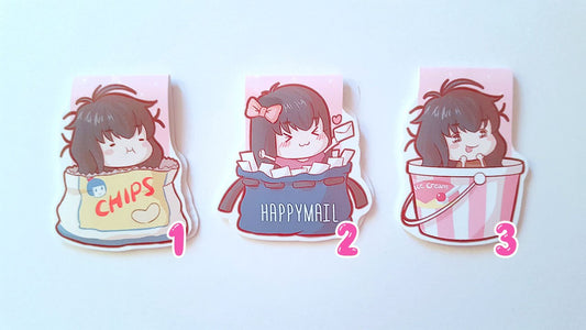 Happymail, Chips, ice cream magnetic bookmark set