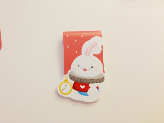 White Rabbit Magnetic Bookmark